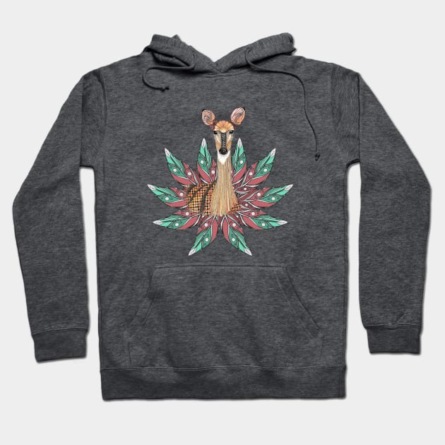 Deer Totem Animal Hoodie by FreeSpiritMeg